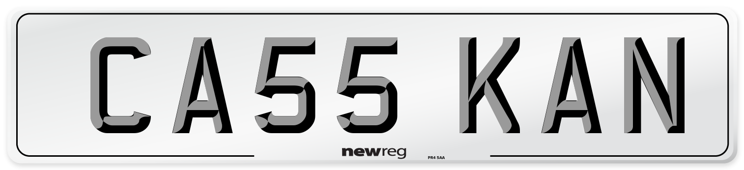 CA55 KAN Number Plate from New Reg